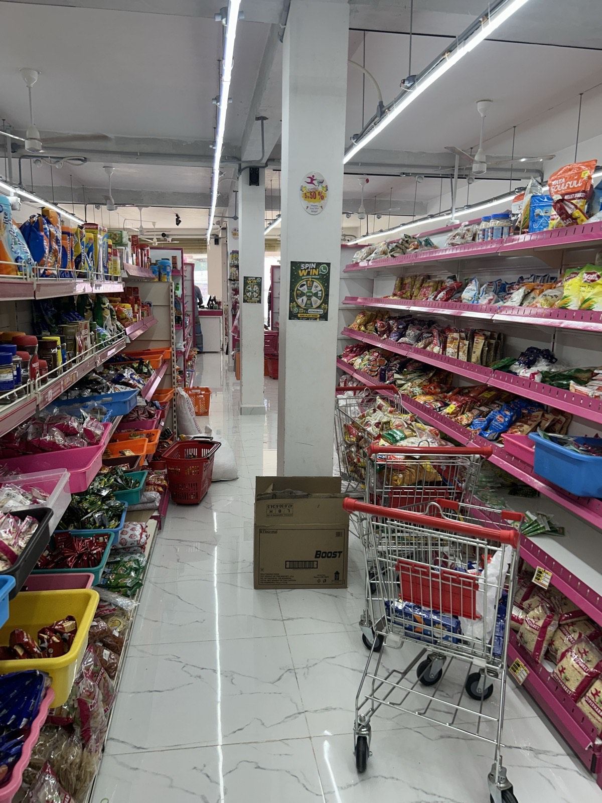 Snacks and beverages shelf