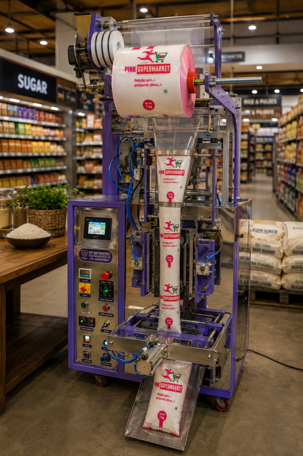 Pink Supermarket warehouse packing machine